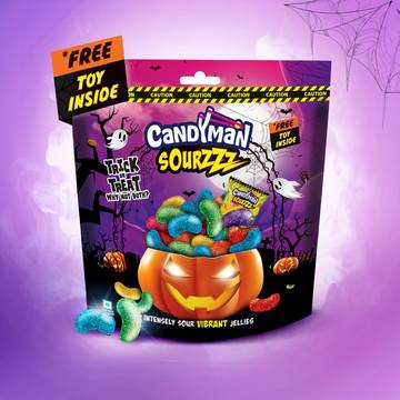 Candyman Sourzzz Sour Candy - Free Toy Inside