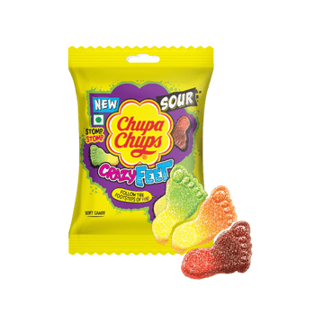 Chupa Chups Sour Crazy Feet Assorted Soft Sour Candy