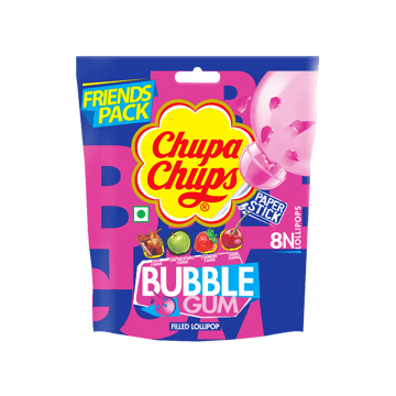Chupa Chups Bubble Gum Sour Candy (Friends Pack)