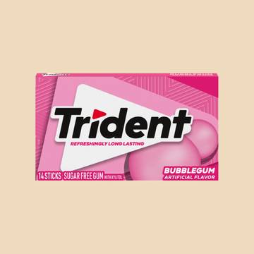 Trident Bubblegum Chewing Gum (Sugar Free)