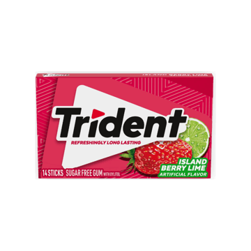 Trident Island Berry Lime Chewing Gum (Sugar Free)