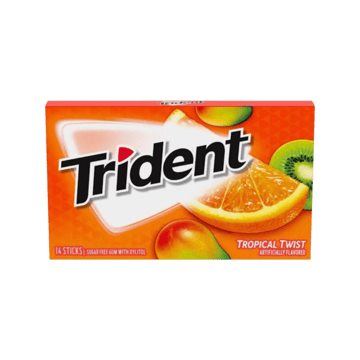 Trident Tropical Twist Chewing Gum - Sugar Free
