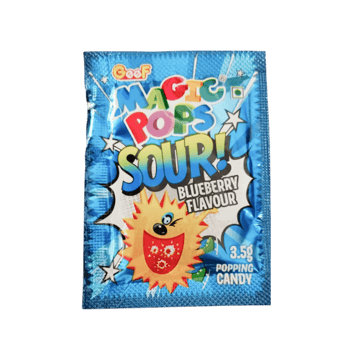 Magic Pops Sour Blueberry Popping Candy