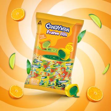Candyman Fruitee Fills Hard Candy with Juicy Centre