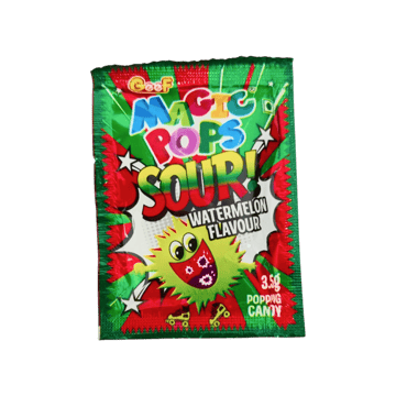 Magic Pops Sour Watermelon Popping Candy