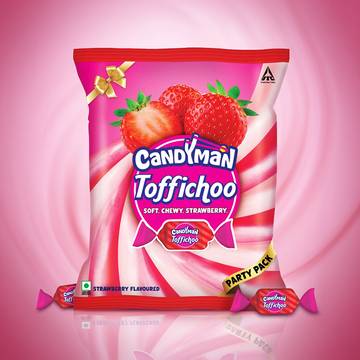 Candyman Toffichoo Juicy Strawberry Toffee