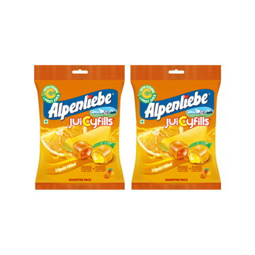Alpenliebe Juicyfills Assorted Candy (40 Pieces) - Pack of 2