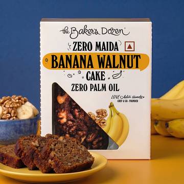 The Baker's Dozen Banana Walnut Pound Cake - Zero Maida
