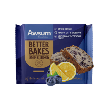 Awsum Lemon Blueberry Slice Cake