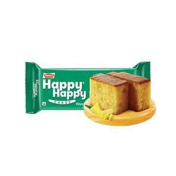 Parle Happy Happy Pineapple Flavoured Slice Cake