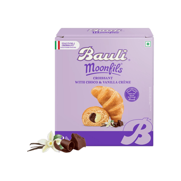 Bauli Moonfils Choco & Vanilla Twin Crème Soft Croissant (Eggless)