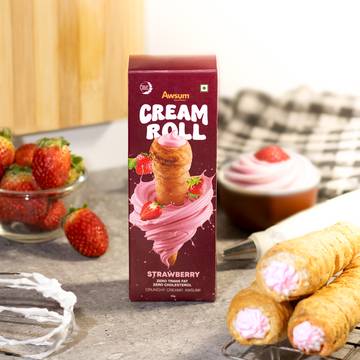 Awsum Strawberry Cream Roll