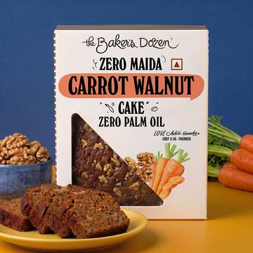 The Baker's Dozen Carrot Walnut Pound Cake - Zero Maida