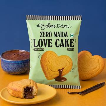 The Baker's Dozen Vanilla Love Choco Filled Muffin (Zero Maida)