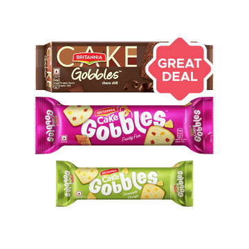 Britannia Choco Chill Slice Cake +  Slice Cake +  Gobbles Pineapple Plunge Cake Combo