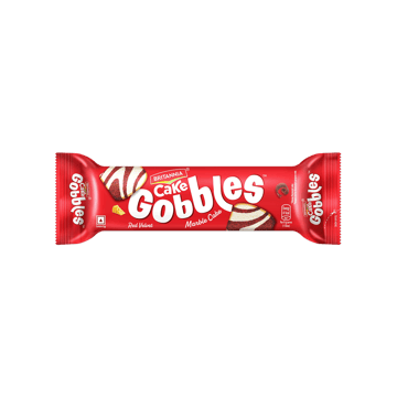 Britannia Gobbles Marble Slice Cake - Red Velvet