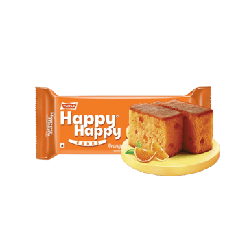 Parle Happy Happy Orange Flavoured Slice Cake