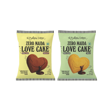 The Baker's Dozen Love Choco Fills Chocolate Muffin (Zero Maida) +  Vanilla Love Choco Filled Muffin (Zero Maida) Combo