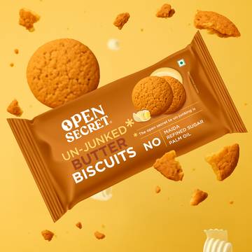 Open Secret No Maida Healthy Butter Biscuit Cookies