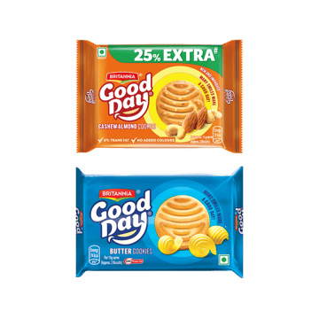 Britannia Good Day Cashew Biscuit +  Butter Cookies Combo