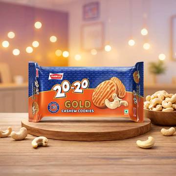 Parle 20-20 Gold Cashew Cookies
