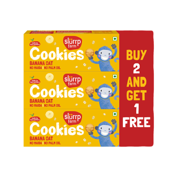 Slurrp Farm Banana Oat Cookies - Buy 2 Get 1 Free