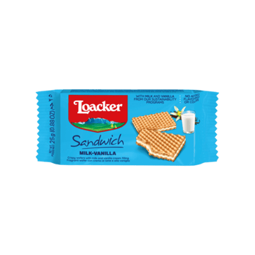 Loacker Sandwich Milk Vanilla Wafer Cookies