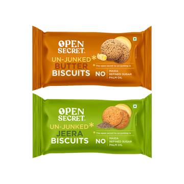 Open Secret Un-junked Butter Biscuit + Open Secret Un-junked Jeera Biscuit Combo