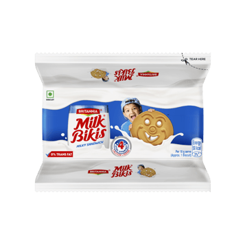 Britannia Milk Bikis Milky Sandwich Creme Biscuits