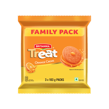 Britannia Treat Orange Creme Biscuits