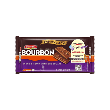 Britannia The Original Bourbon Creme Biscuit - Buy 4 Get 1 Free