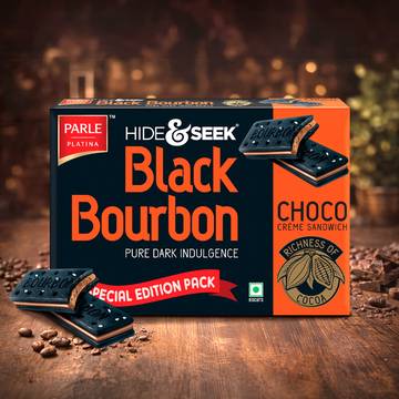 Hide & Seek Black Bourbon Biscuits Choco Creme Sandwich