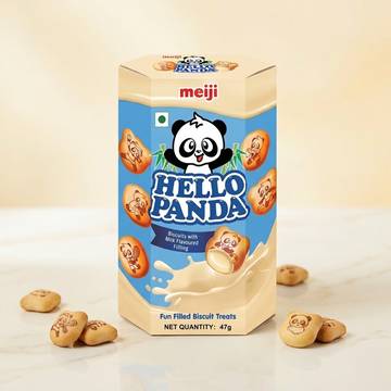 Meiji Hello Panda Milk Flavour Center Filled Biscuits