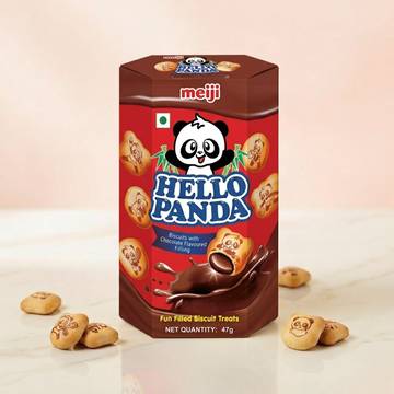 Meiji Hello Panda Chocolate Center Filled Biscuits