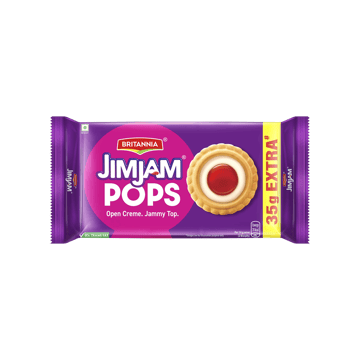Britannia Treat Jim Jam Pops Crunchy Open Cookies