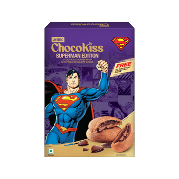 Unibic Choco Kiss Superman Edition Center Filled Biscuits