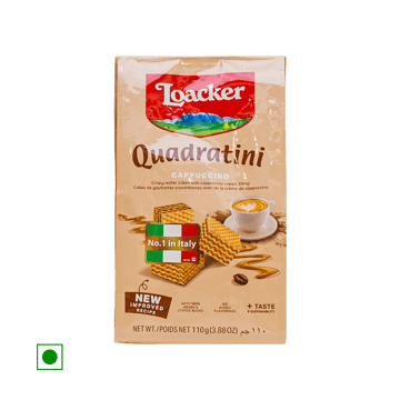 Loacker Quadratini Cappuccino Wafer Cookies