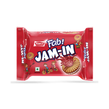 Parle Fab Jam In Sandwich Cream Biscuits