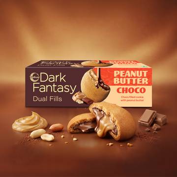 Sunfeast Dark Fantasy Peanut Butter Choco Dual Fills Cookies