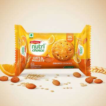 Britannia NutriChoice Oats Orange & Almond Biscuit