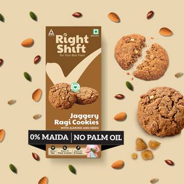 Right Shift Jaggery Ragi Cookies (No Maida/ No Palm Oil)