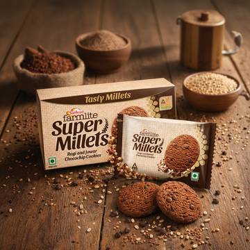 Sunfeast Farmlite Super Millets Ragi and Jowar Chocochip Cookies