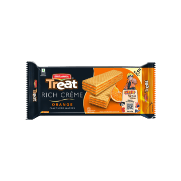 Britannia Treat Rich Creme Orange Flavoured Wafers