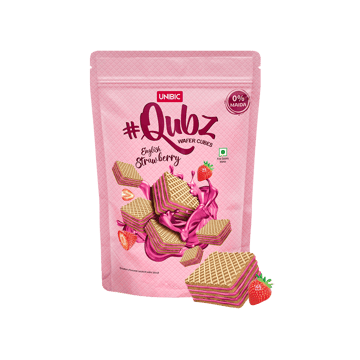 Unibic Qubz English Strawberry Wafer Cube