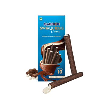 Maddox Swirlicious Cookie Cream Wafer Roll