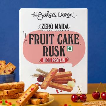The Baker's Dozen Fruit Cake Rusk (High Protein)