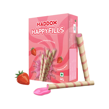 Maddox Happyfills Crunchy & Snacky Strawberyy Wafer Roll