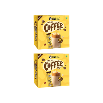 Bevzilla Hazelnut Flavoured Instant Coffee Sachets - Pack of 2