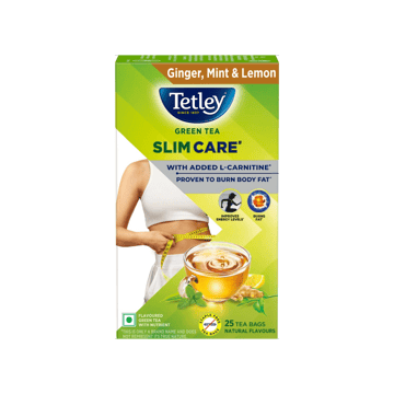 Tetley Slim Care Green Tea Bags (With L-Carnitine, Ginger, Mint & Lemon)