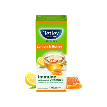 Tetley Lemon & Honey Green Tea Bags (with added Vitamin C)